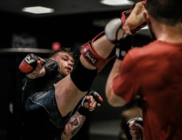 Bare knuckle boxing events in California showing fighters facing off inside the ring.